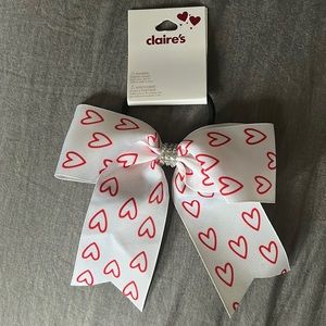 White with red hearts